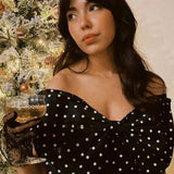 Bardot Polka Dot Bow Dress