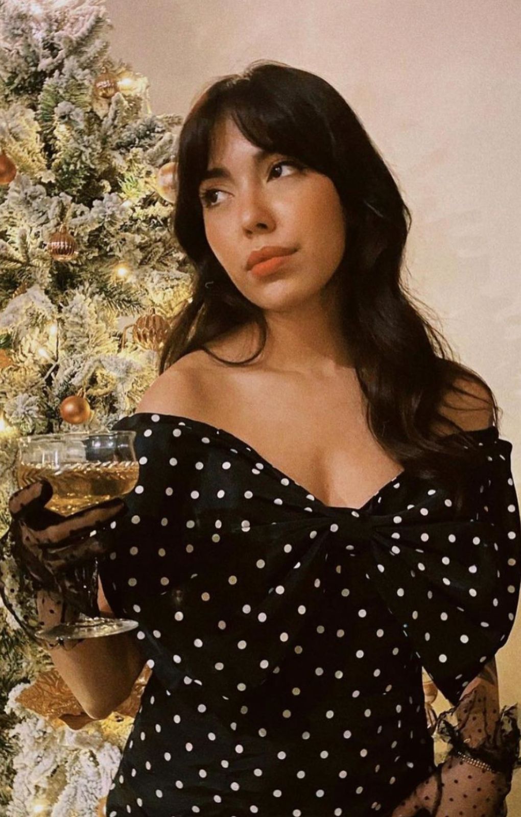 Bardot Polka Dot Bow Dress