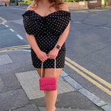 Bardot Polka Dot Bow Dress