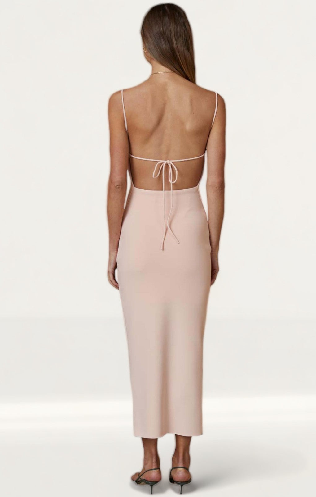 Bec + Bridge Peach Maddison Midi Dress