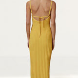 Bec + Bridge Yellow Antoinette Knit Midi Dress