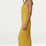 Bec + Bridge Yellow Antoinette Knit Midi Dress