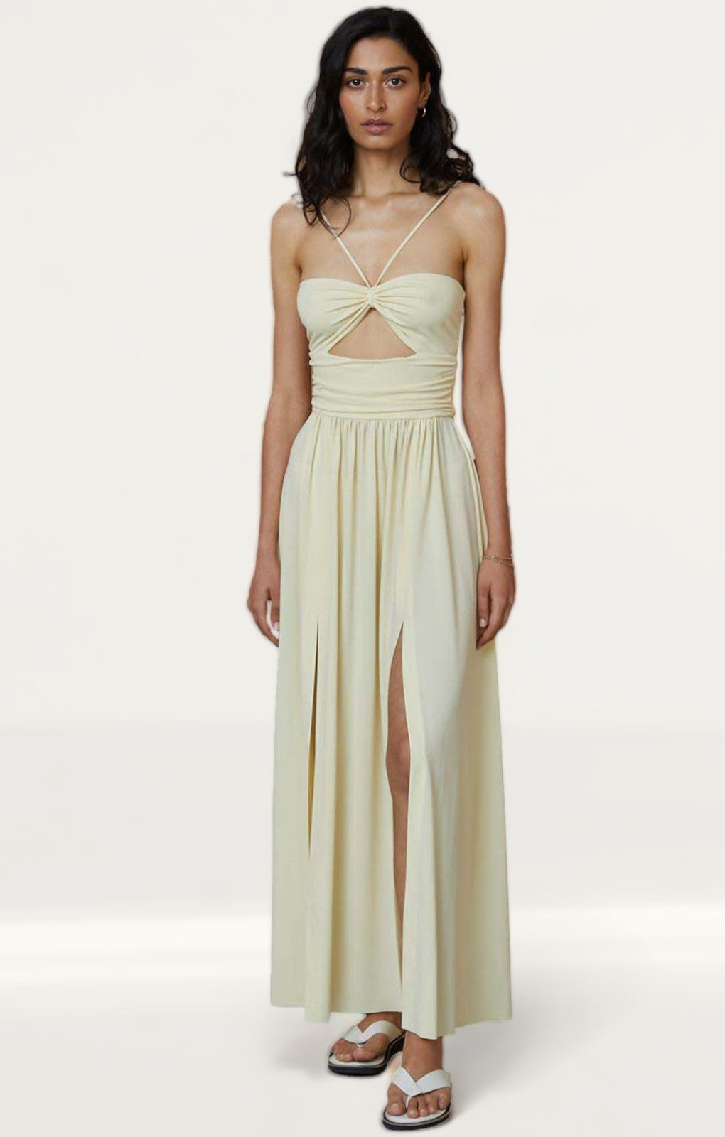 bec and bridge yellow strapless dress Rent Bec + Bridge Yellow Isla Midi Dress