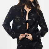Nasty Gal Premium Diamante Celestial Trucker Jacket