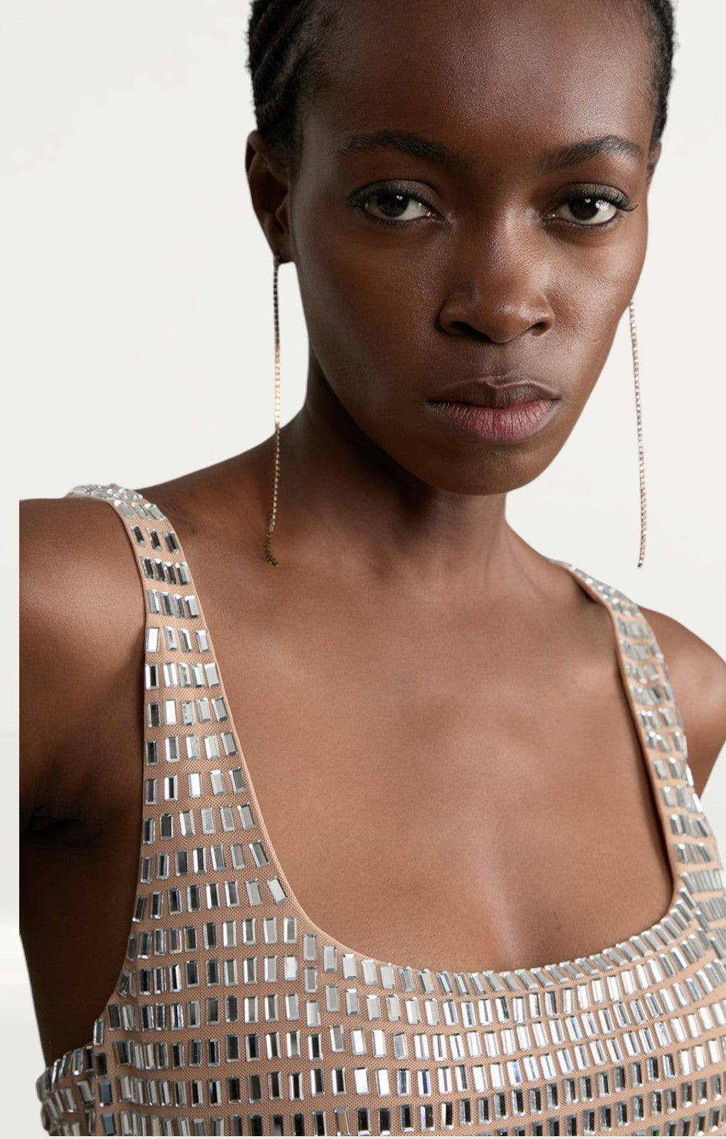 Karen Millen Premium Crystal Embellished Jersey Mini Dress