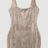 Karen Millen Premium Crystal Embellished Jersey Mini Dress