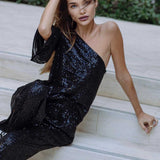 Anne Louise Boutique Black Sequin Set