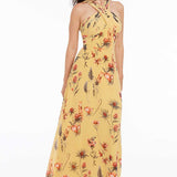Dress The Population Brenna Canary Multi Floral Maxi Dress