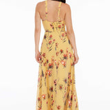 Dress The Population Brenna Canary Multi Floral Maxi Dress