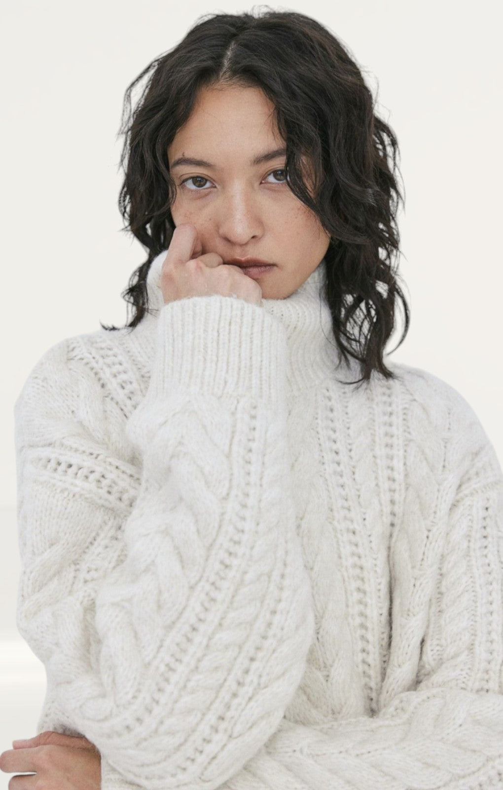 H&M Cable-knit Turtleneck Jumper