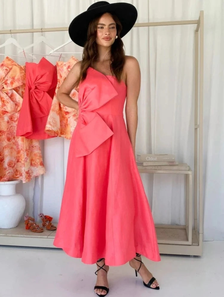 Rent Talulah Camellia Calypso Coral Midi Dress | Hirestreet Rent Talulah Camellia Calypso Coral Midi Dress | Hirestreet