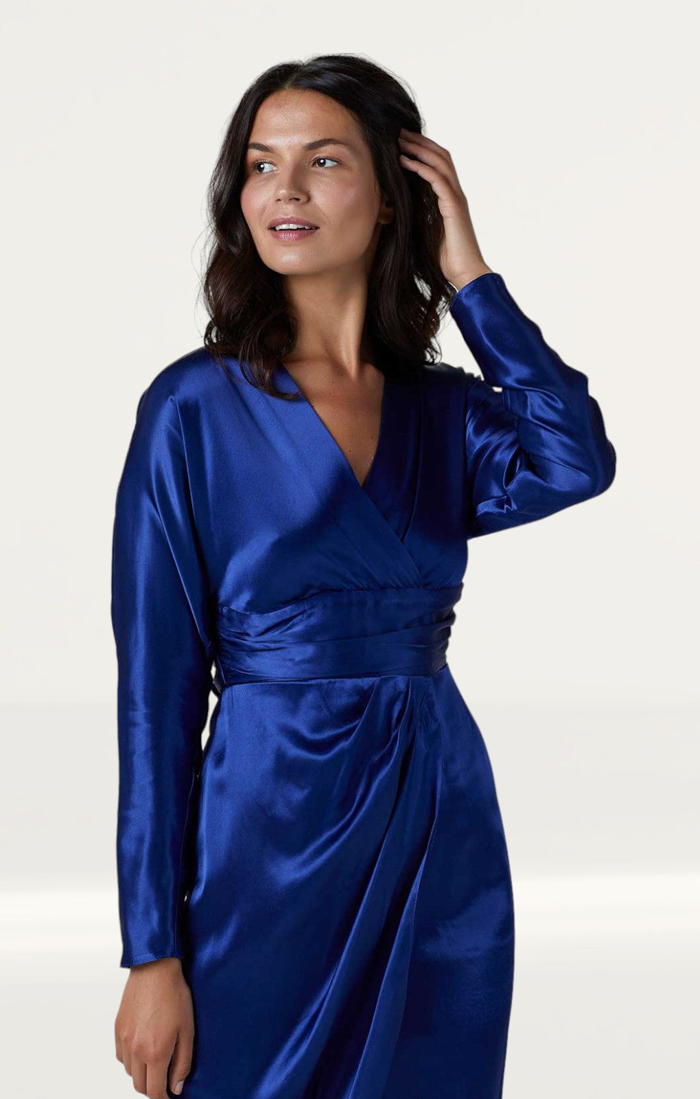 Closet London Navy Kimono Midi Dress