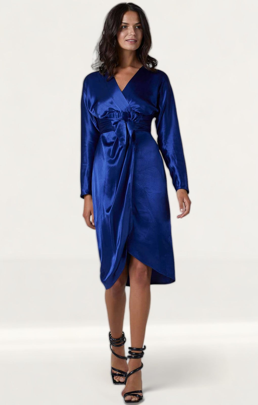 Closet London Navy Kimono Midi Dress