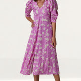 Closet London Pink Floral Print Panelled Midi Dress