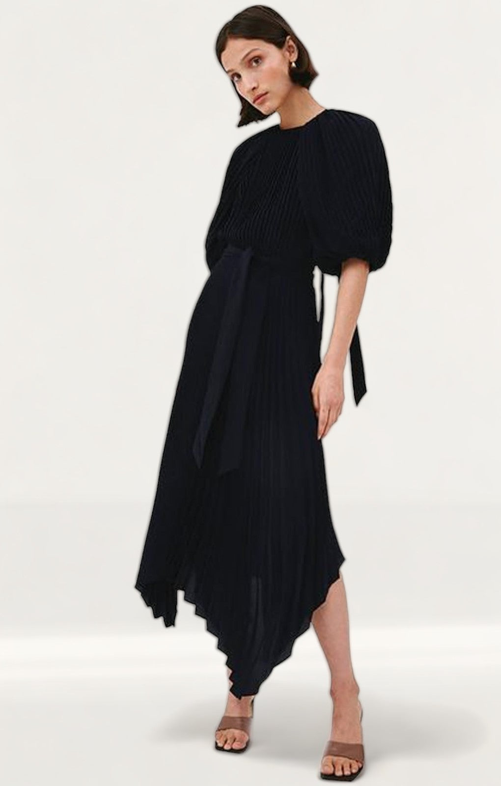C/Meo Collective Navy Construct Midi Dress