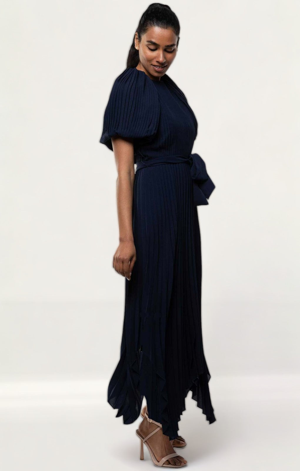 C/Meo Collective Navy Construct Midi Dress
