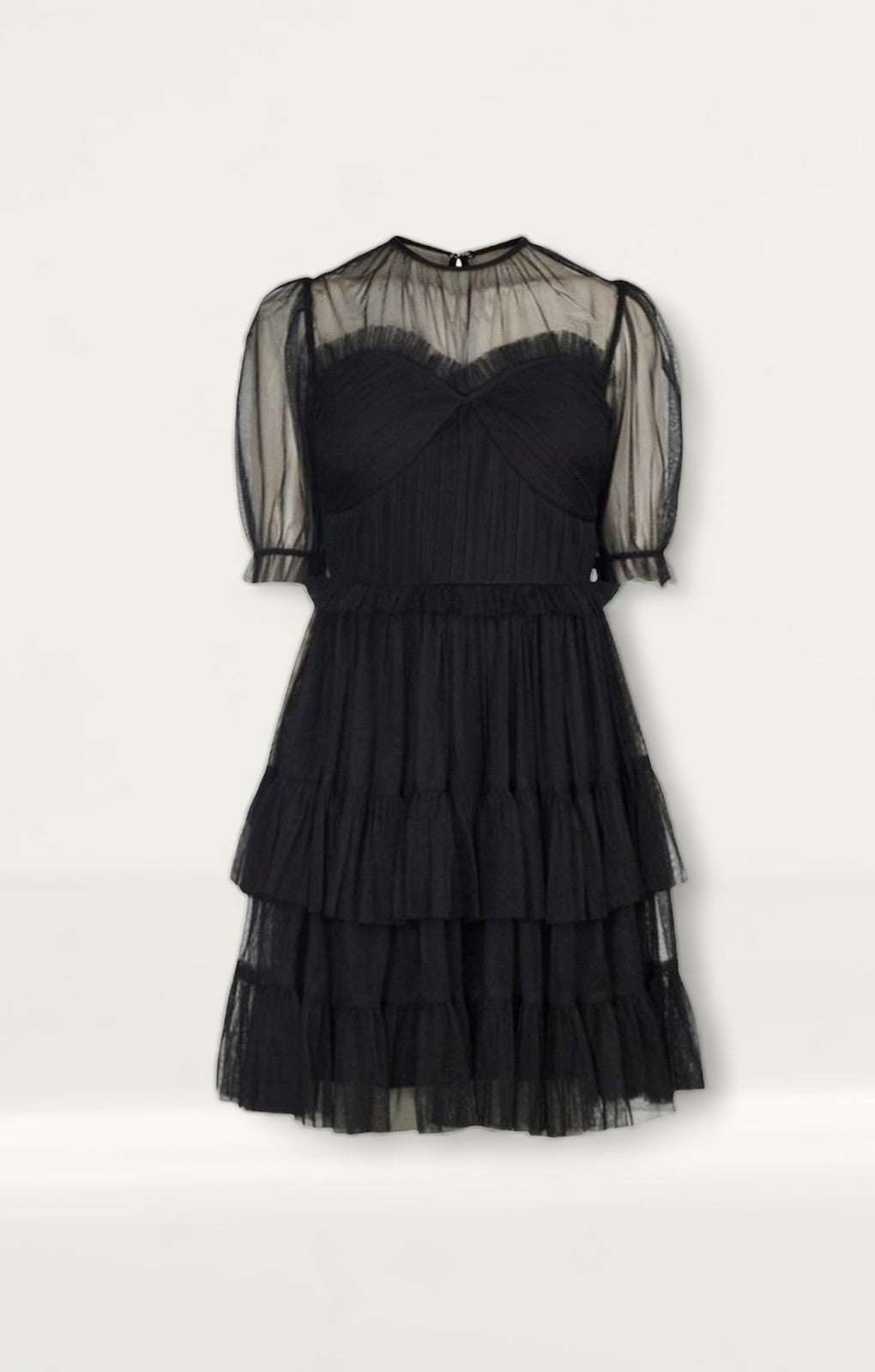 Coast Black Tulle Mini Dress