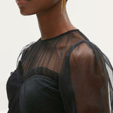 Coast Black Tulle Mini Dress