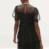 Coast Black Tulle Mini Dress