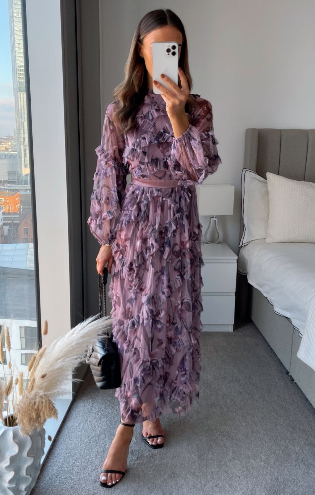 Coast Diamond High Neck Mesh Dress