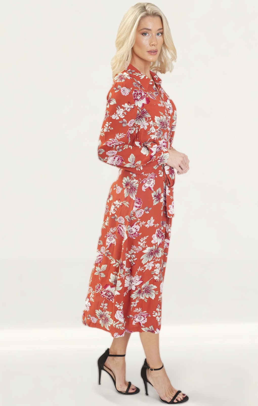 French Connection Aletta Crepe Midi Shirt Dress