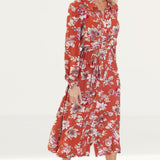 French Connection Aletta Crepe Midi Shirt Dress