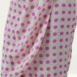 Closet London Cream Polka Dot Print Gathered Sleeve Midi Dress