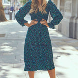 Little Mistress By Vogue Williams Long Sleeve Green Midaxi Dress
