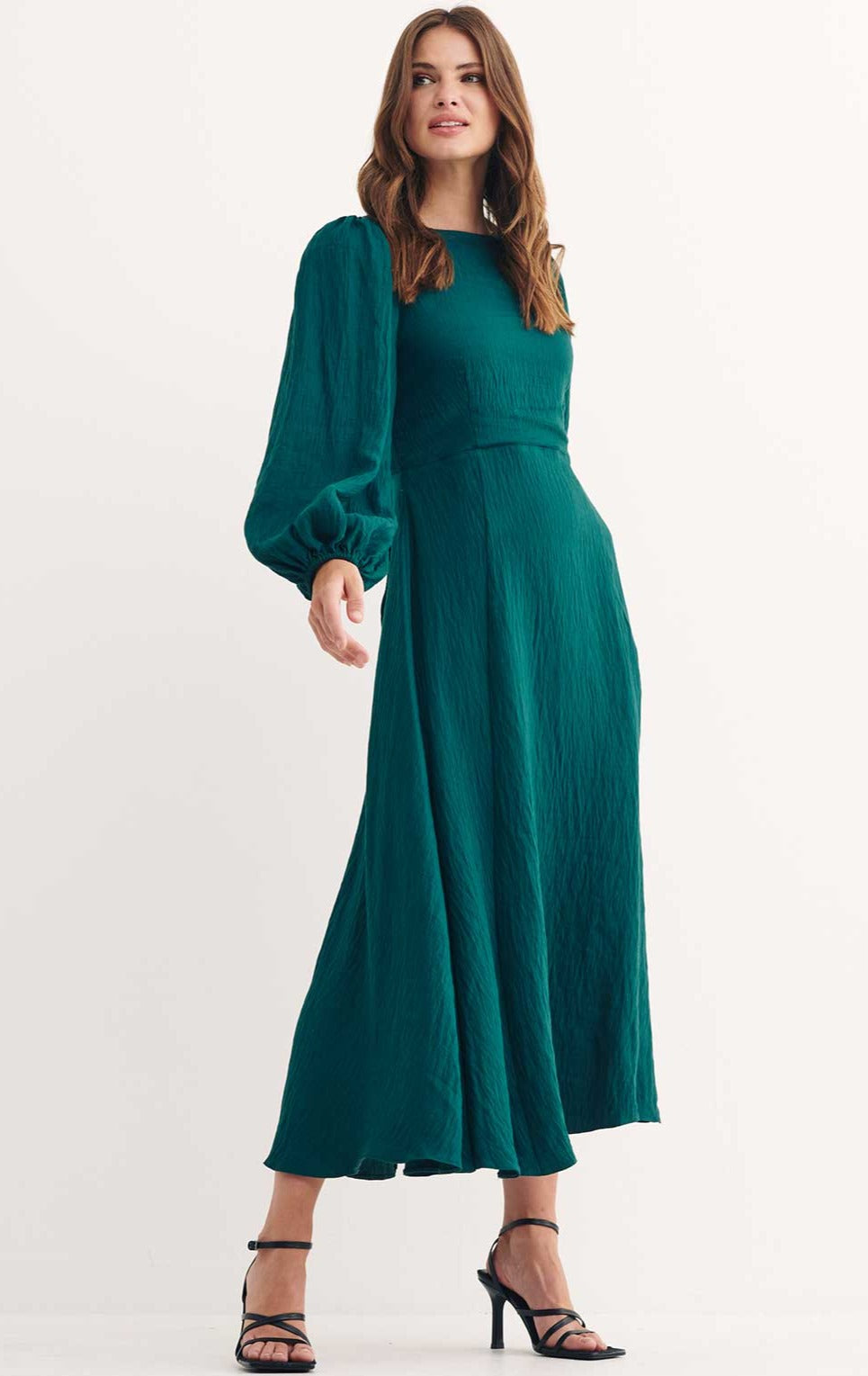 Nobody's Child Green Zola Midi Dress