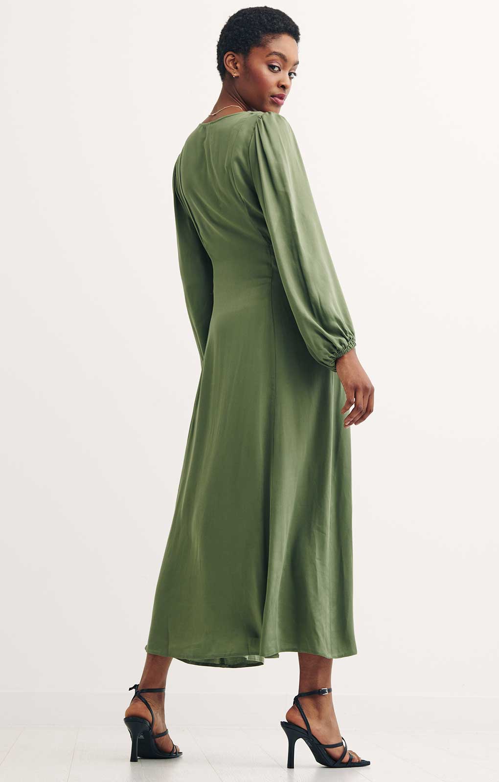 Nobody's Child Plain Green Lara Cut Out Midaxi Dress