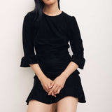 Nobody's Child Black Fleur Mini Dress