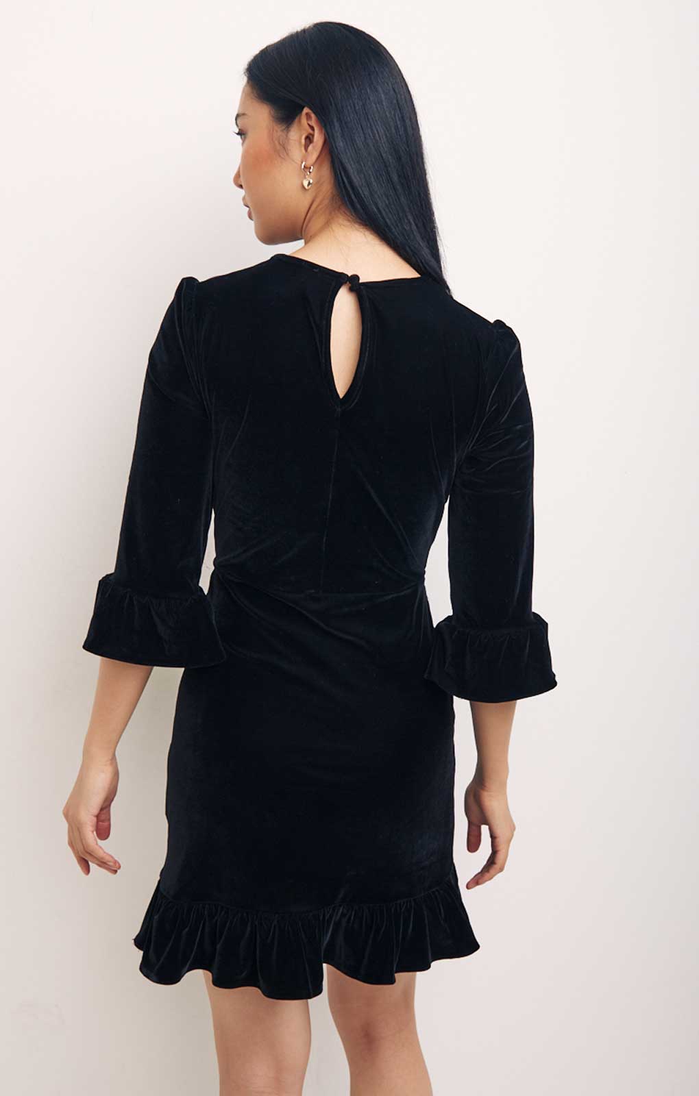 Nobody's Child Black Fleur Mini Dress