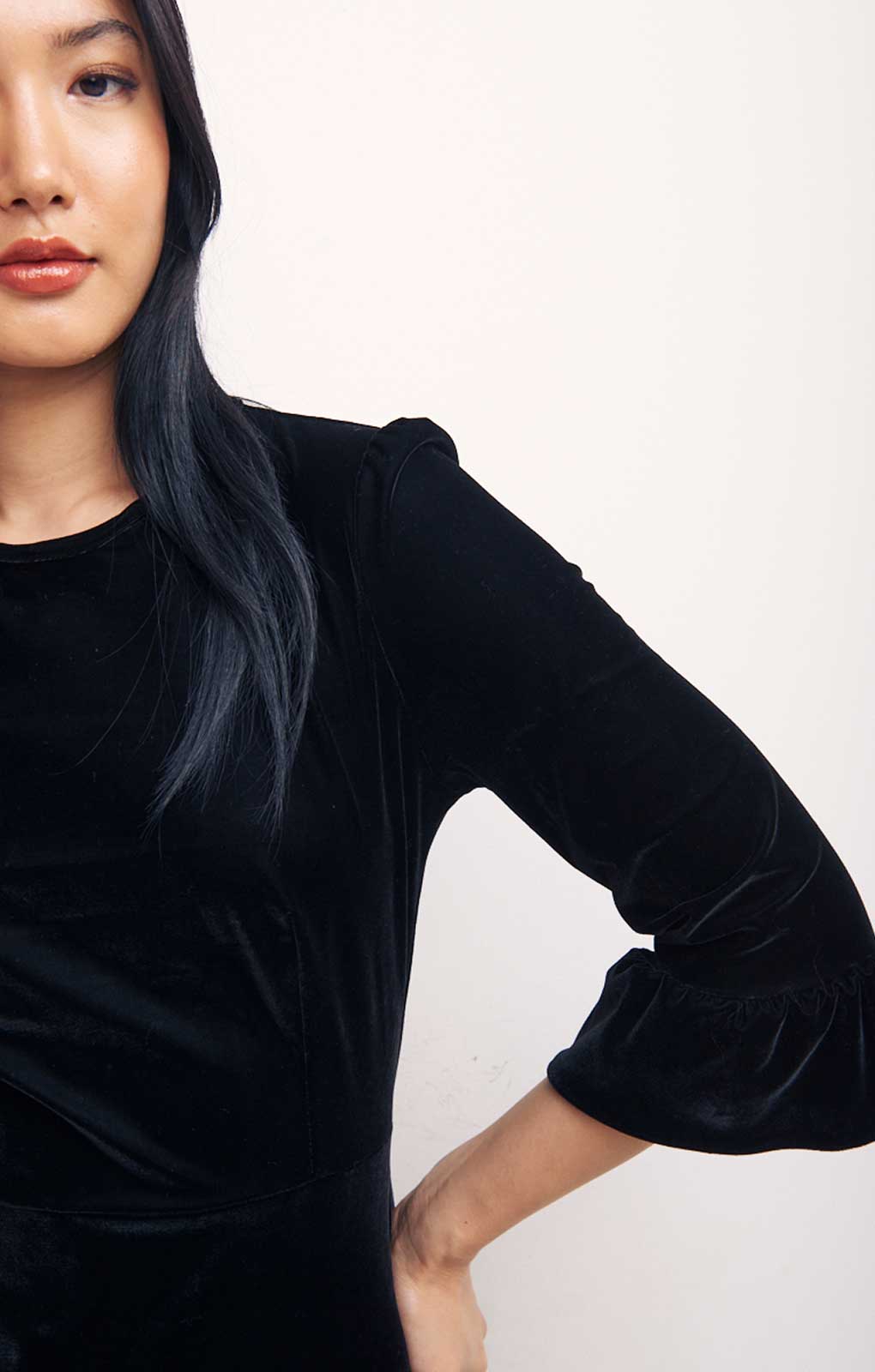 Nobody's Child Black Fleur Mini Dress