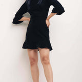 Nobody's Child Black Fleur Mini Dress