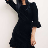 Nobody's Child Black Fleur Mini Dress