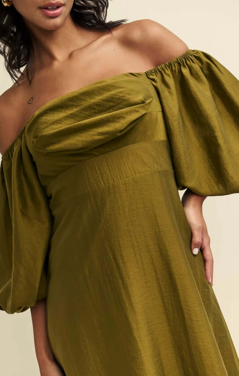 Nobody's Child Green Bardot Maxine Midaxi Dress