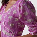 Closet London Pink Floral Print Panelled Midi Dress