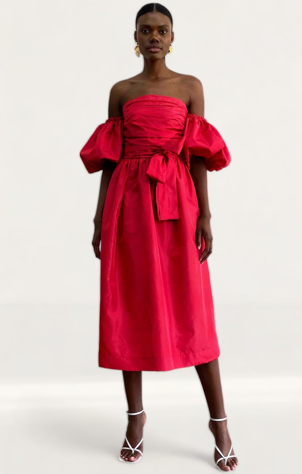 Delfi Collective Red Charlotte Midi Dress