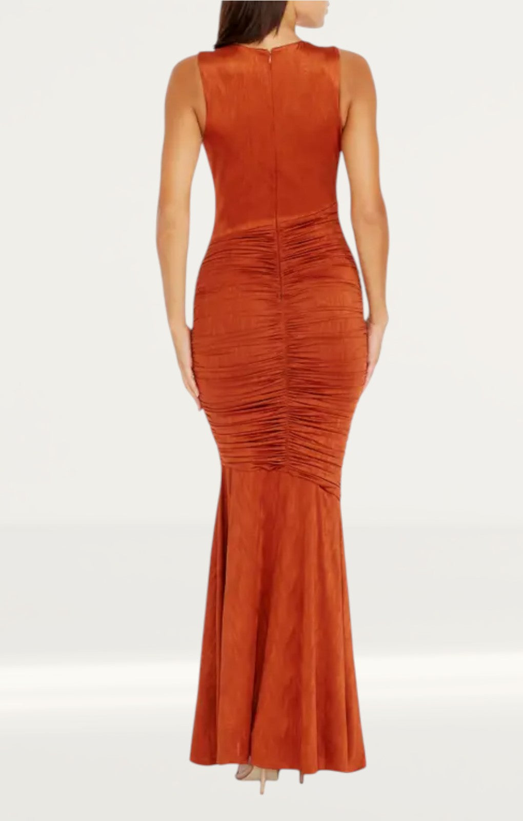 Dress The Population Violetta Maxi Dress in Burnt Orange