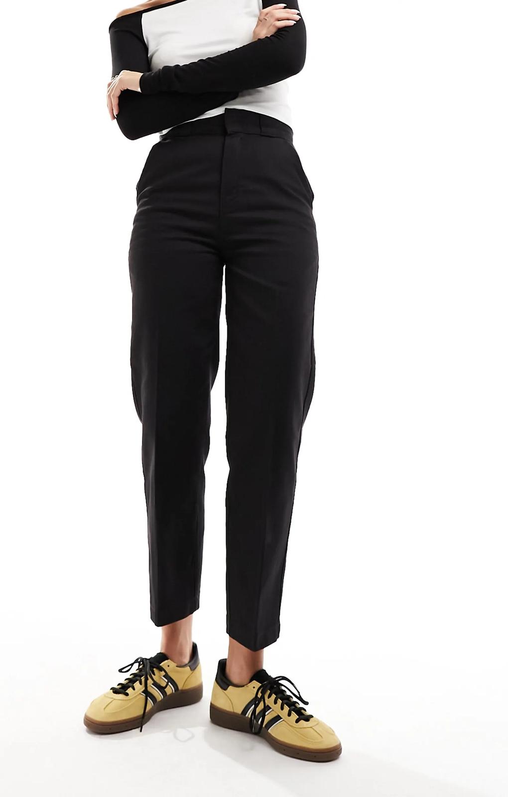 Dickies Phoenix Cropped Trousers In Black – trousers by Dickies, available to rent from Hirestreet