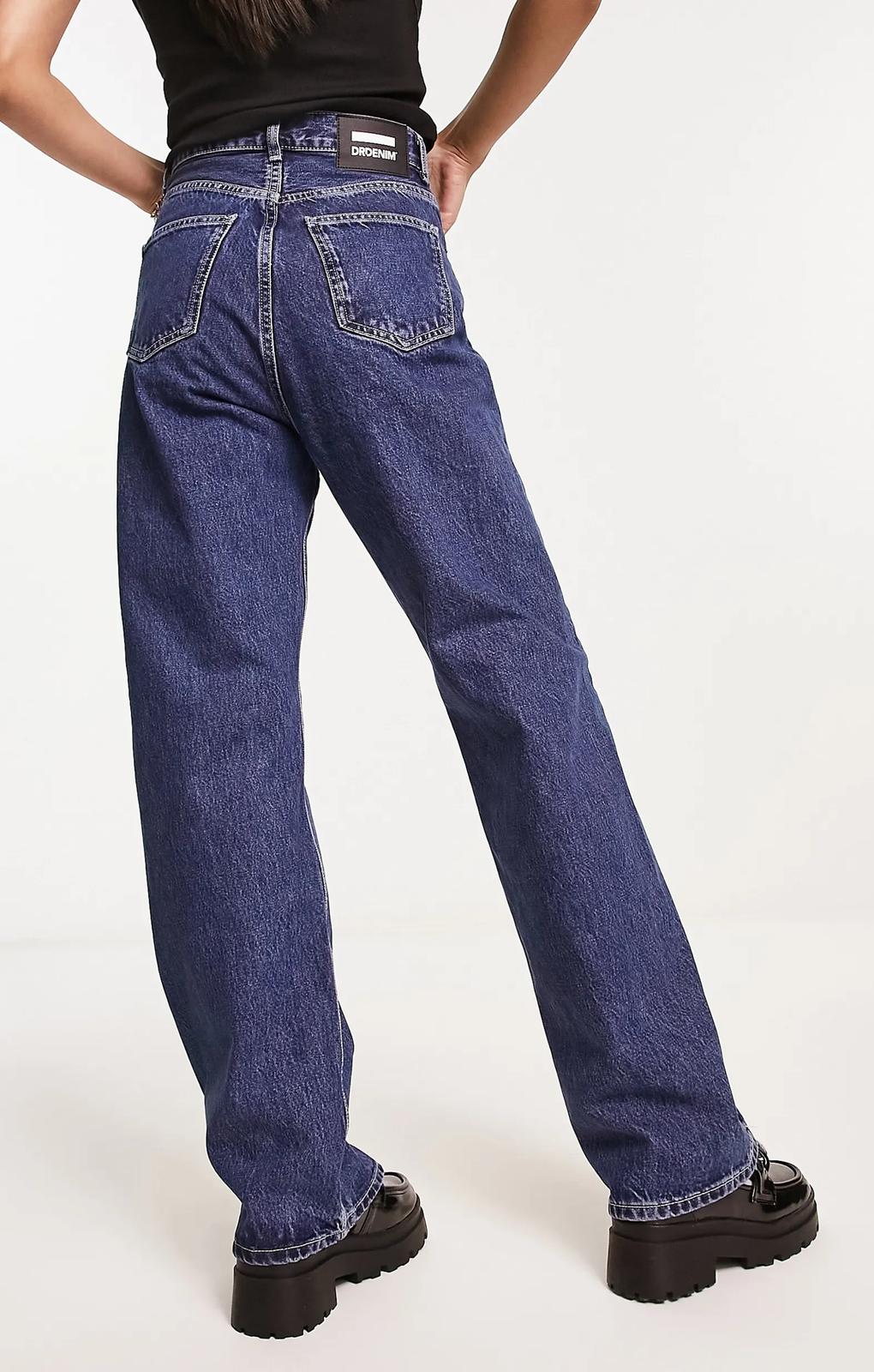 Dr Denim Echo Spiral Cut Straight Leg Jeans In Mid Blue – jeans by Dr Denim, available to rent from Hirestreet