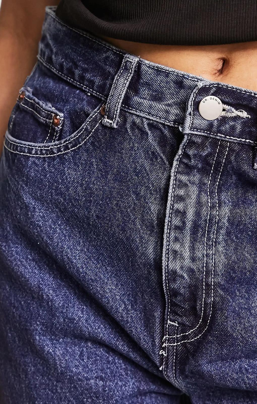 Dr Denim Echo Spiral Cut Straight Leg Jeans In Mid Blue – jeans by Dr Denim, available to rent from Hirestreet