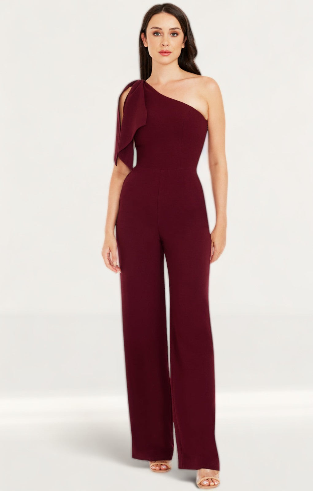 Dress The Population Burgundy Tiffany Jumpsuit