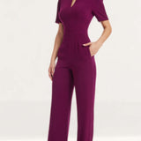 Dress The Population Dark Magenta Gloria Jumpsuit
