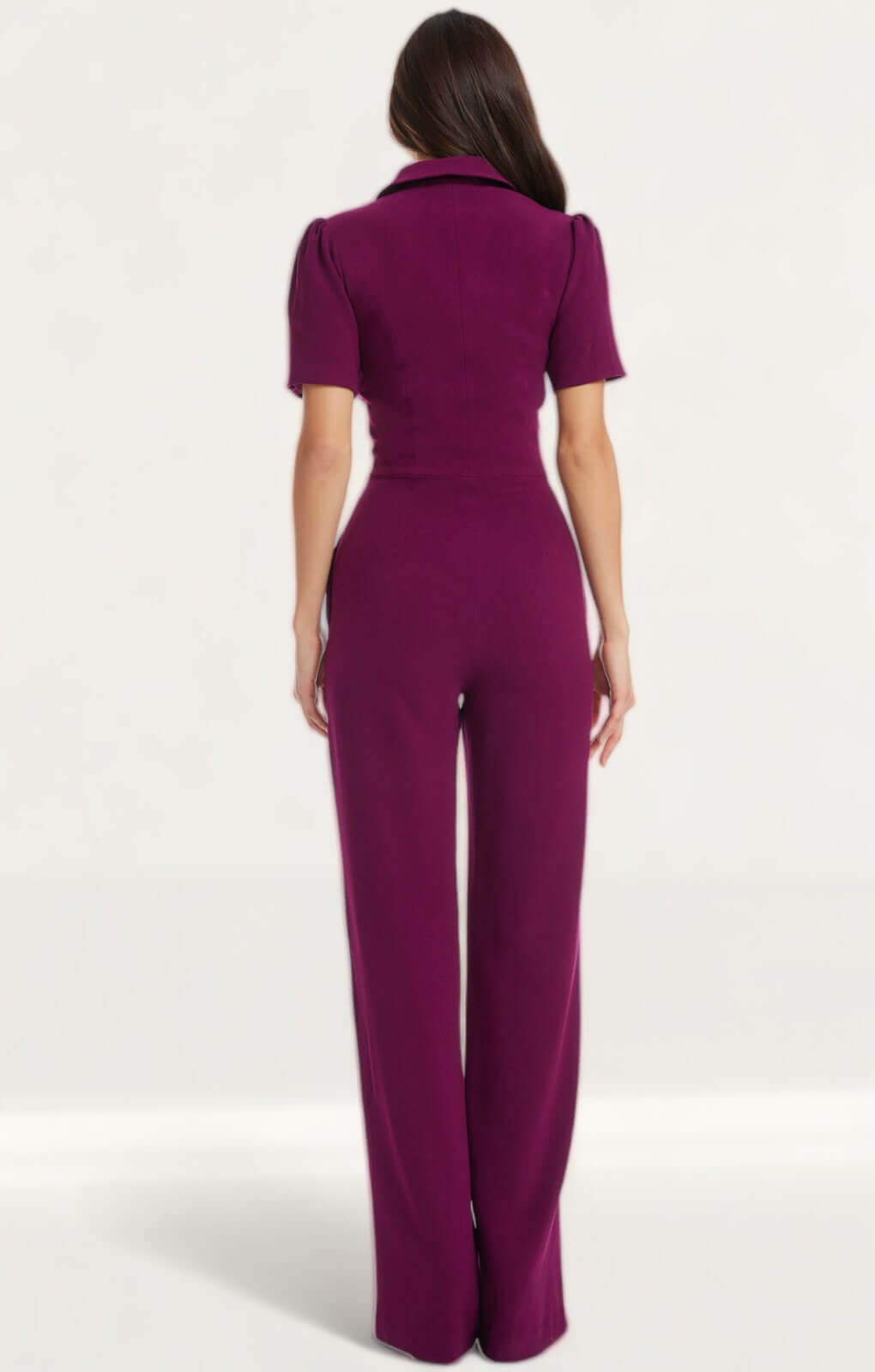 Dress The Population Dark Magenta Gloria Jumpsuit