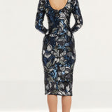 Dress The Population Navy Natalie Dress