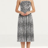 Dress The Population Silver Nadine Dress