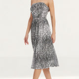 Dress The Population Silver Nadine Dress