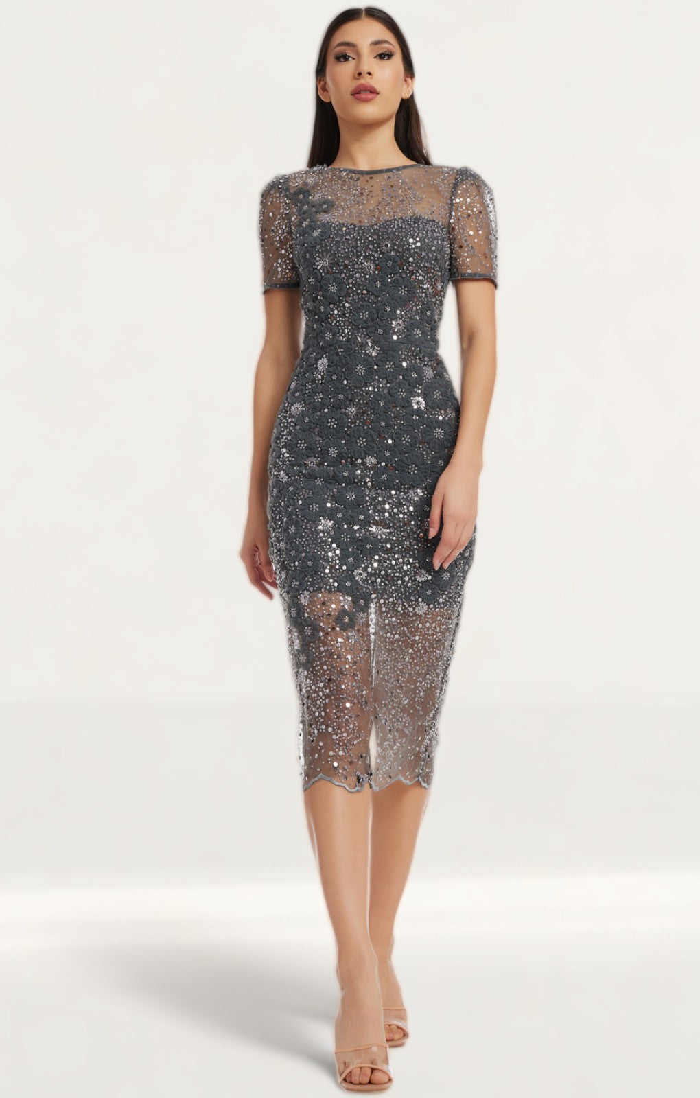Dress The Population Steel Lia Dress
