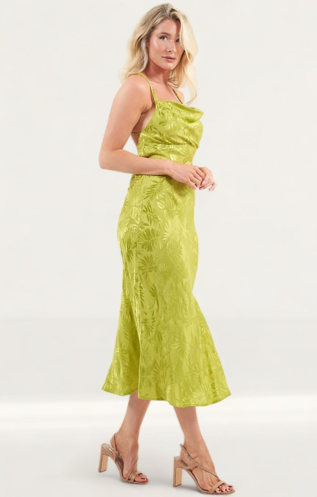 Finders Keepers Green Vacancies Midi Dress
